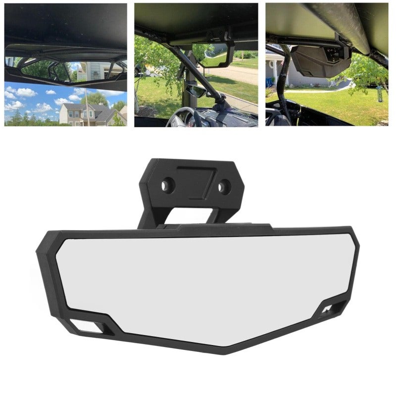 UTV Center Mirror: Convex Wide Angle View, Metal Shell & Clear Glass - Easy Installation Rear View Mirror for Polaris RZR PRO XP 2020-2023, RZR PRO R - Image 4