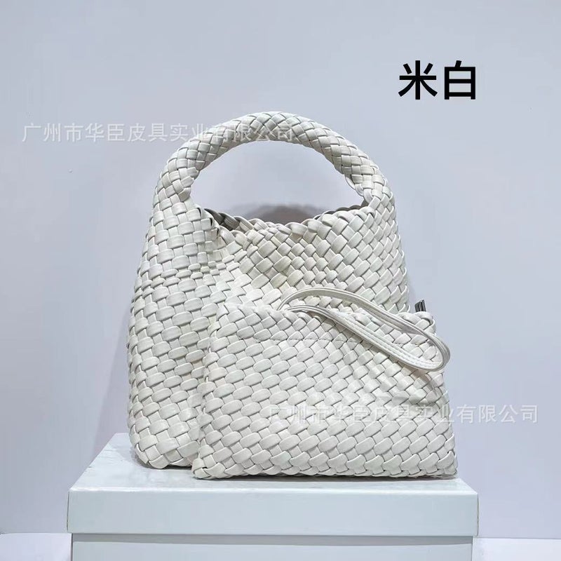 2024 Han-Style Woven Bag Women'S Style Western Style Bag Women'S And Mother'S Bag Small Bag Large Capacity Vegetable Basket Bag - Image 1