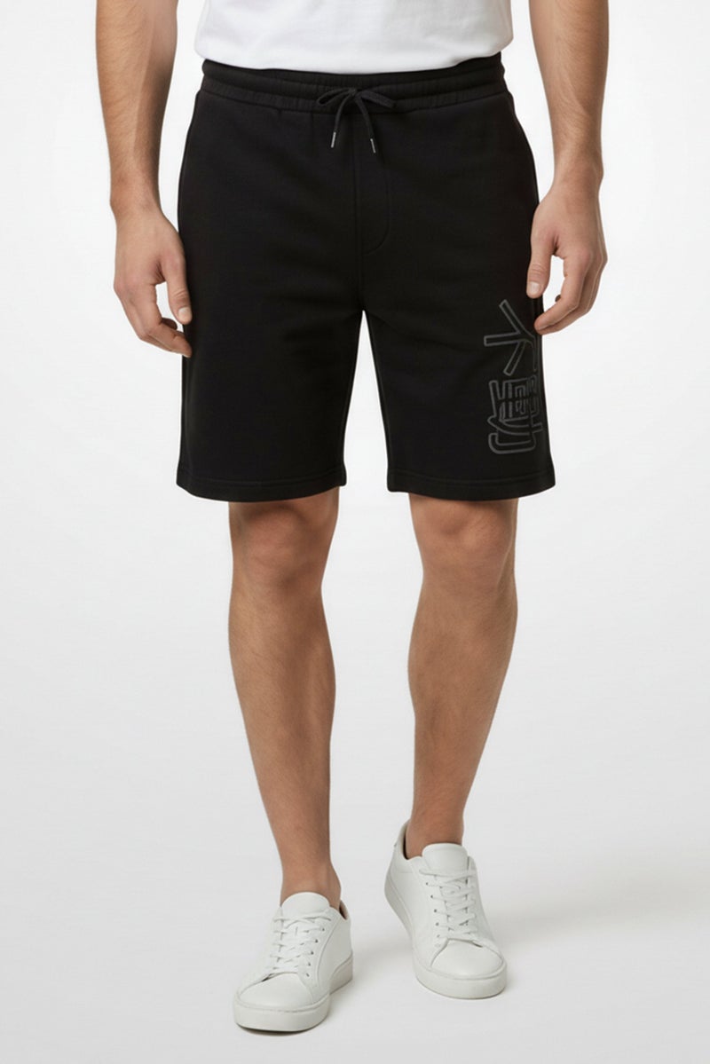 Fudo Men Brand Logo Basic Shorts, Black - Image 1