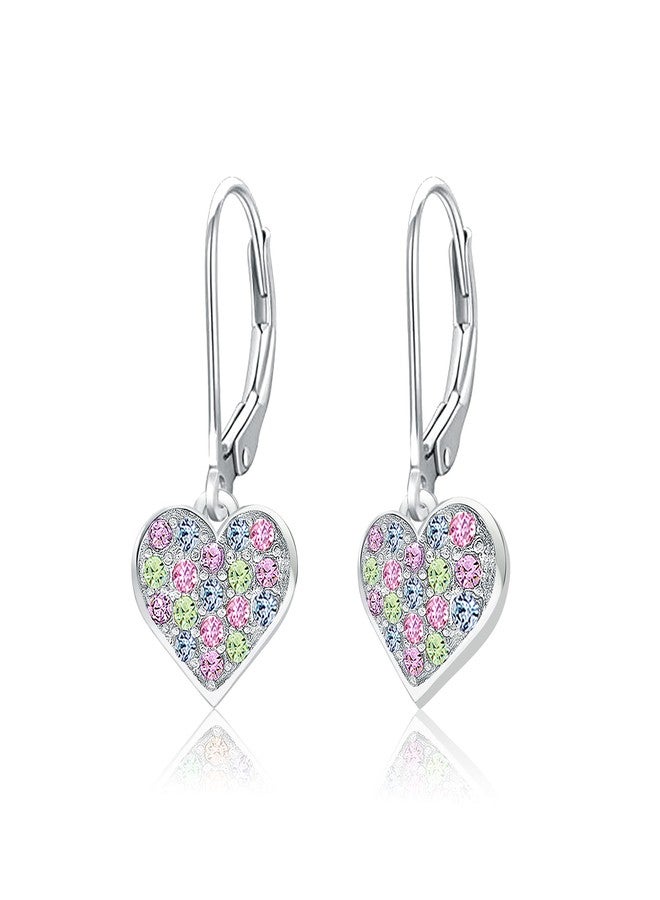 Chanteur Hypoallergenic Earrings For Girls | Leverback Heart Hoops | Girl Earrings | Heart Valentine Earrings For Girls | Earrings for Women | Kids Earrings | Children - Image 1