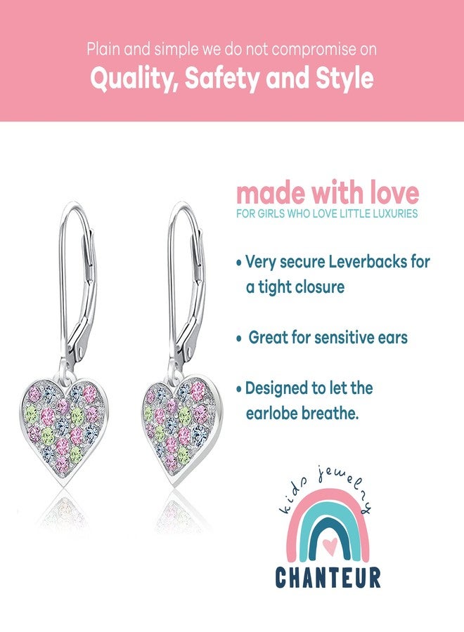 Chanteur Hypoallergenic Earrings For Girls | Leverback Heart Hoops | Girl Earrings | Heart Valentine Earrings For Girls | Earrings for Women | Kids Earrings | Children - Image 3