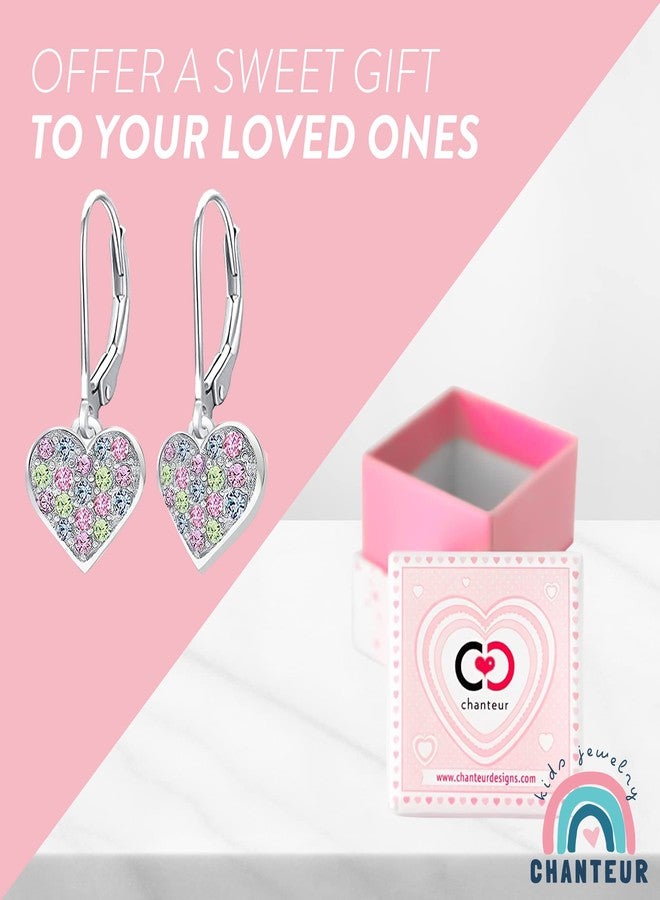Chanteur Hypoallergenic Earrings For Girls | Leverback Heart Hoops | Girl Earrings | Heart Valentine Earrings For Girls | Earrings for Women | Kids Earrings | Children - Image 5
