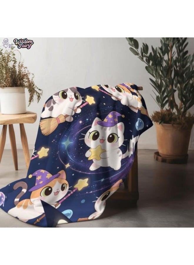 general Wisdom Fairy (latest) flannel thin blanket (warm and comfortable, suitable for sleep, game use, dust and sandproof) 150cm*200cm - 91 - Image 1