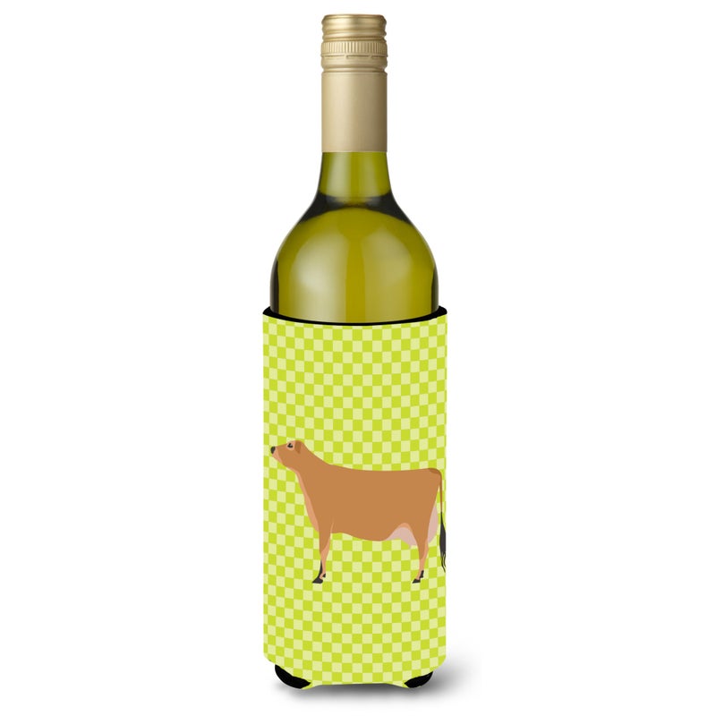 Caroline's Treasures ""Caroline's Treasures Jersey Cow Green Decorative Bottle Hugger  750 ml  Multicolor""