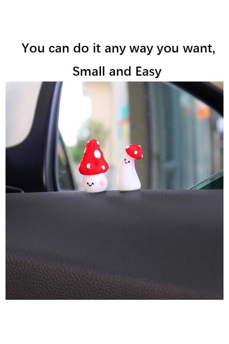 general Car dashboard decoration, mini mushroom ornament, cute red fungus ornament, for car interior, home, garden, interesting gift for women - Image 3