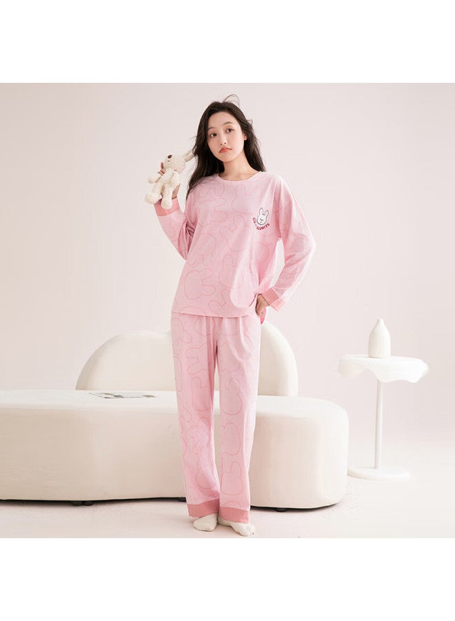 Fenton Fenteng Women's Pajamas, 100% Pure Cotton Comfortable, Autumn New Product, Soft Rabbit Pattern, Casual Wearable Loungewear For Ladies - Image 2