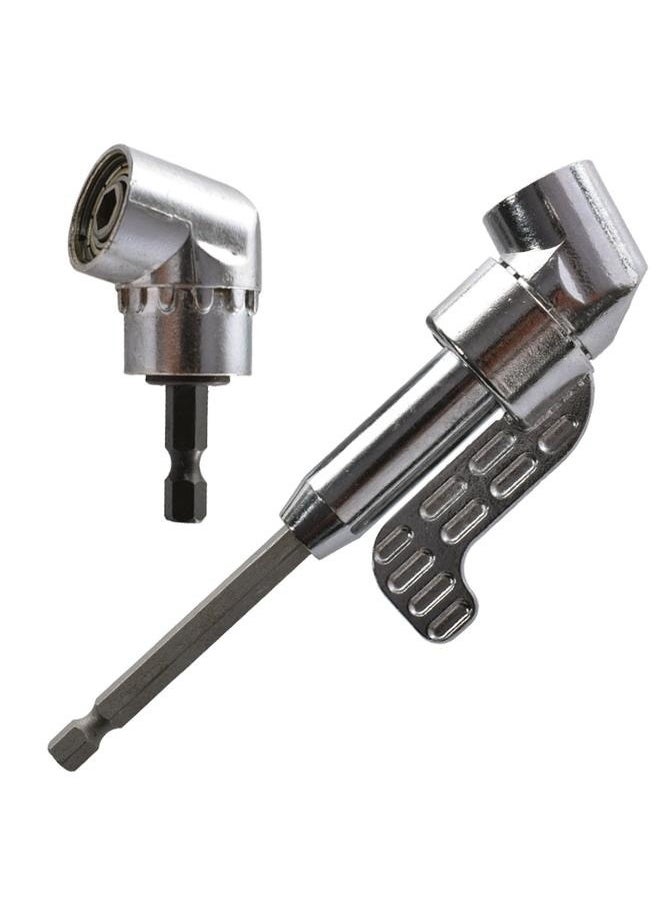 Generic 105 Degree Right Angle Drill Adapter,  New Right Angle Attachment Extension Power Screwdriver Drill Attachment,  (Long+Short)  - Image 1