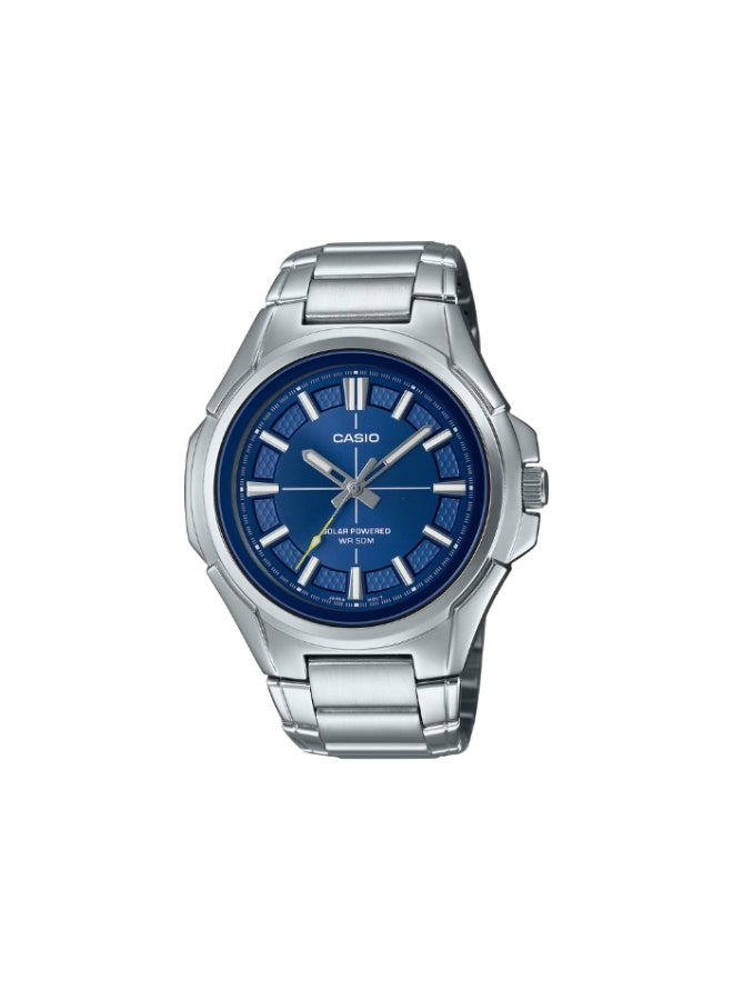 CASIO Casio Men’s Solar Analog Watch MTP-RS100D-2AVDF, Stainless Steel Band - Image 1