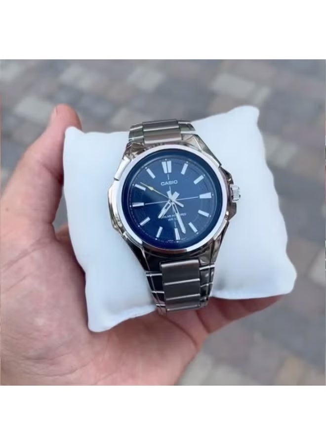 CASIO Casio Men’s Solar Analog Watch MTP-RS100D-2AVDF, Stainless Steel Band - Image 3