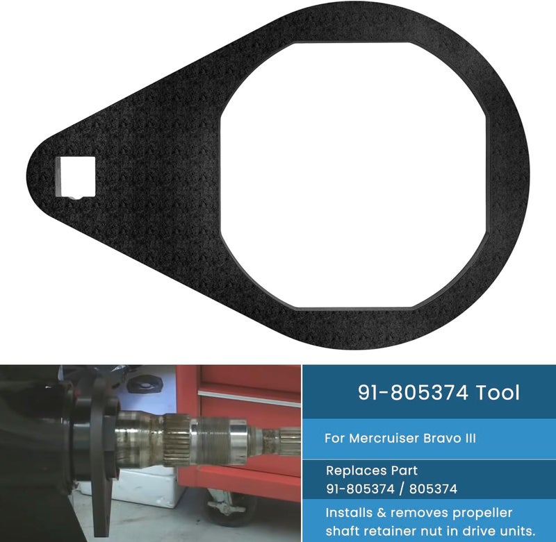 Danti Mercruiser Carrier Tool Set for Bravo III - 3 Piece Black Oxide Finish - Image 5