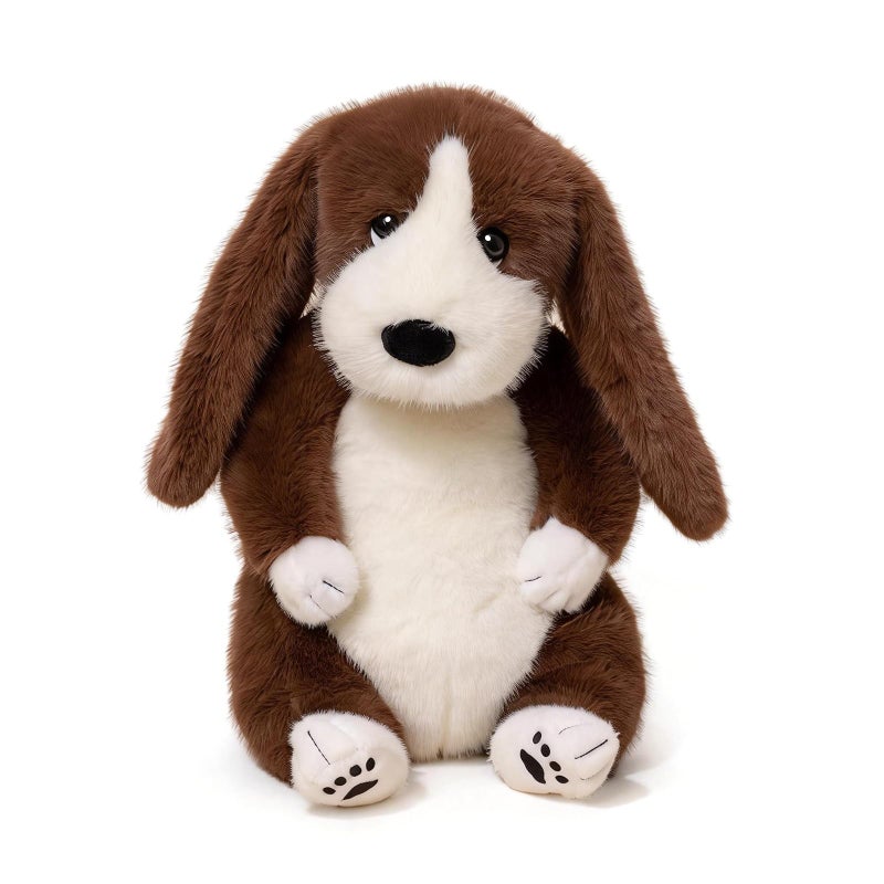 PEACH CAT Basset Hound Dog Stuffed Animal 14 Cute Puppy Plushies Soft Plush Toys Gifts for Kids Brown - Image 3