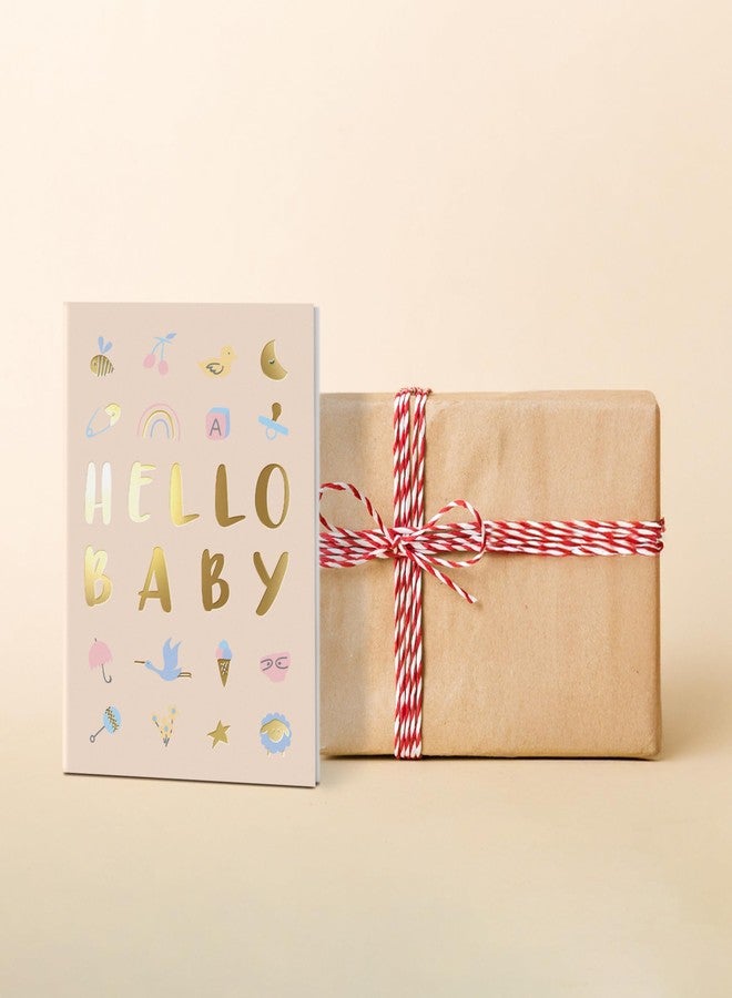 Sweetzer & Orange Baby Shower Card with Gold Foil – Gender Neutral Baby Shower Greeting for Boy or Girl – 5”x7” Congratulations Card with Envelope & Gold Sticker – 300gsm Cardstock - Image 3