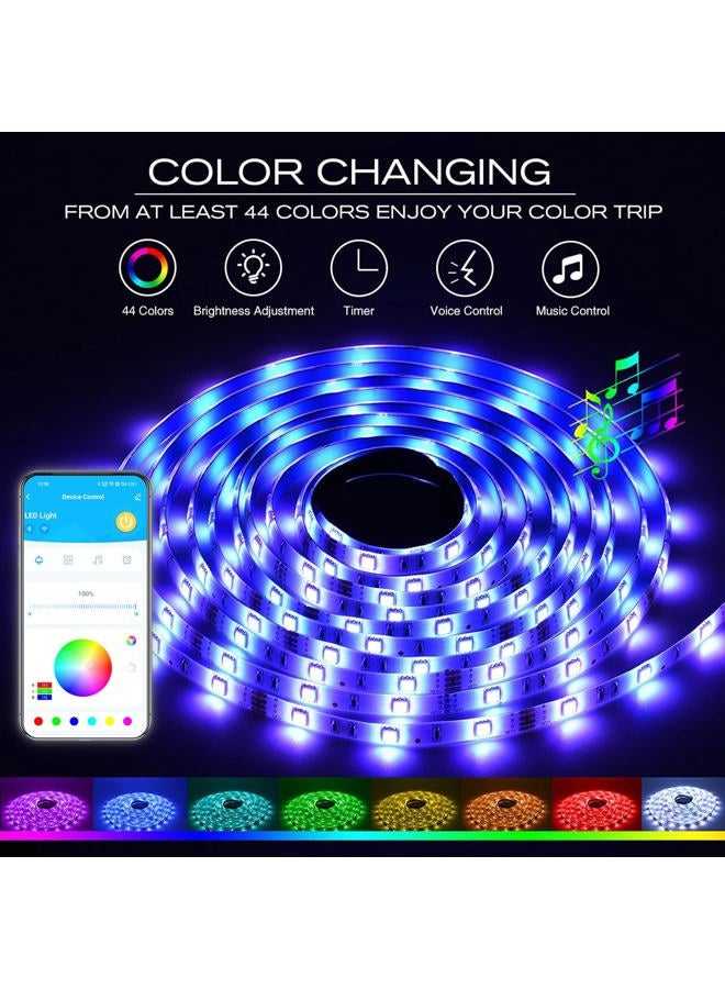 DAYBETTER RGB Led Light Strips Kit Compatible with Alexa and Google Assistant, Smart WiFi Led Strip Lights for Bedroom, Room, Decor, Kitchen, Home Party Decoration (100FT) - Image 3