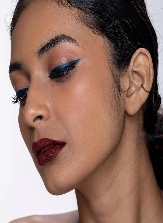 Kiro Waterproof Soft-Matte Eyeliner Pen - Azure Blue, 1.1 ml | Smudgeproof, Matte, Vegan, No Parabens, Liquid Eye Pen | 24 Hour Stay On, Non-Toxic - Image 3