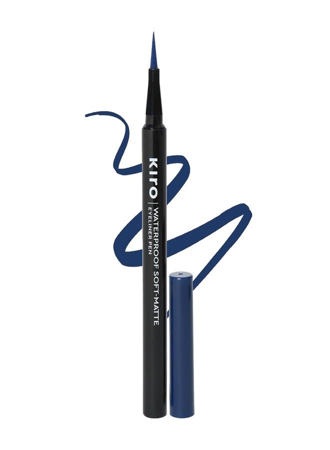 Kiro Waterproof Soft-Matte Eyeliner Pen - Azure Blue, 1.1 ml | Smudgeproof, Matte, Vegan, No Parabens, Liquid Eye Pen | 24 Hour Stay On, Non-Toxic - Image 1