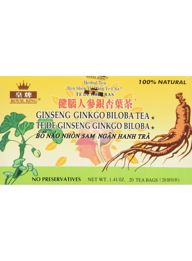 Royal King شاي الجنسنغ الملكي مع الجنكو بيلوبا (20 كيس) - Image 1