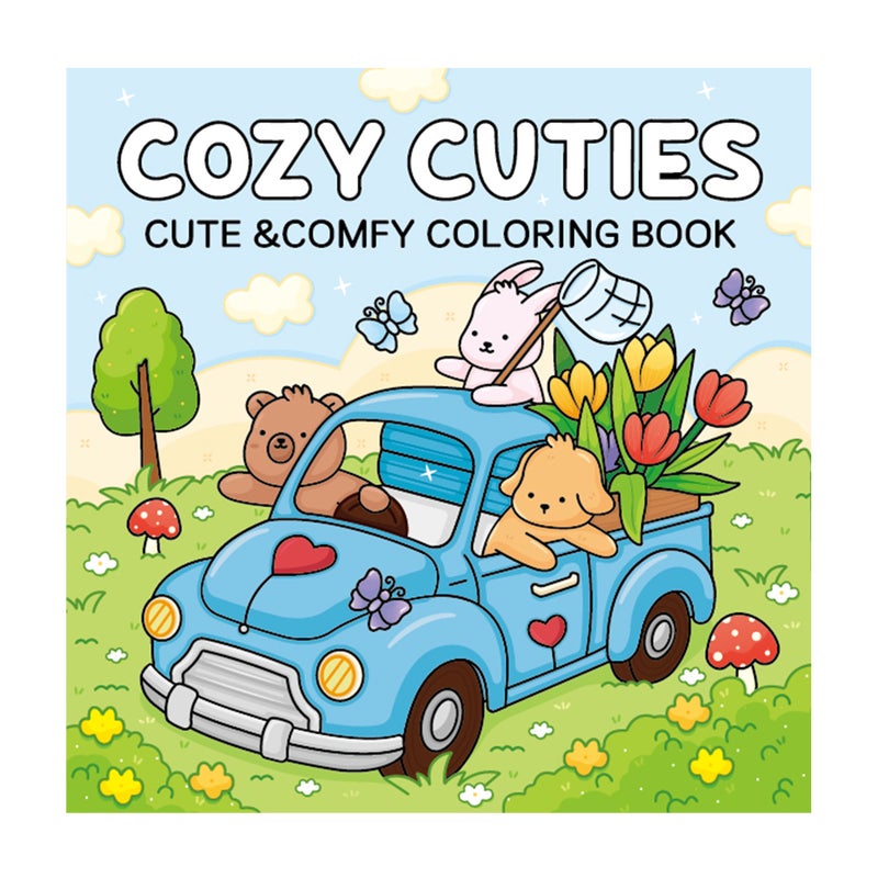 New Coloring Book Cozy Cuties Cute And Comfortable Painting Book Graffiti Painting Watercolor Coloring Book - Image 2