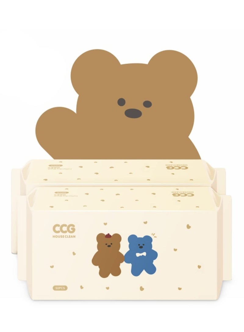 Disposable Cotton Face Towels - Dry Cleansing Wipes for Makeup Removal and Skin Care, Ideal for Sensitive Skin and Surface Cleaning, Perfect for Face Washing and Skincare Routine. - Image 1