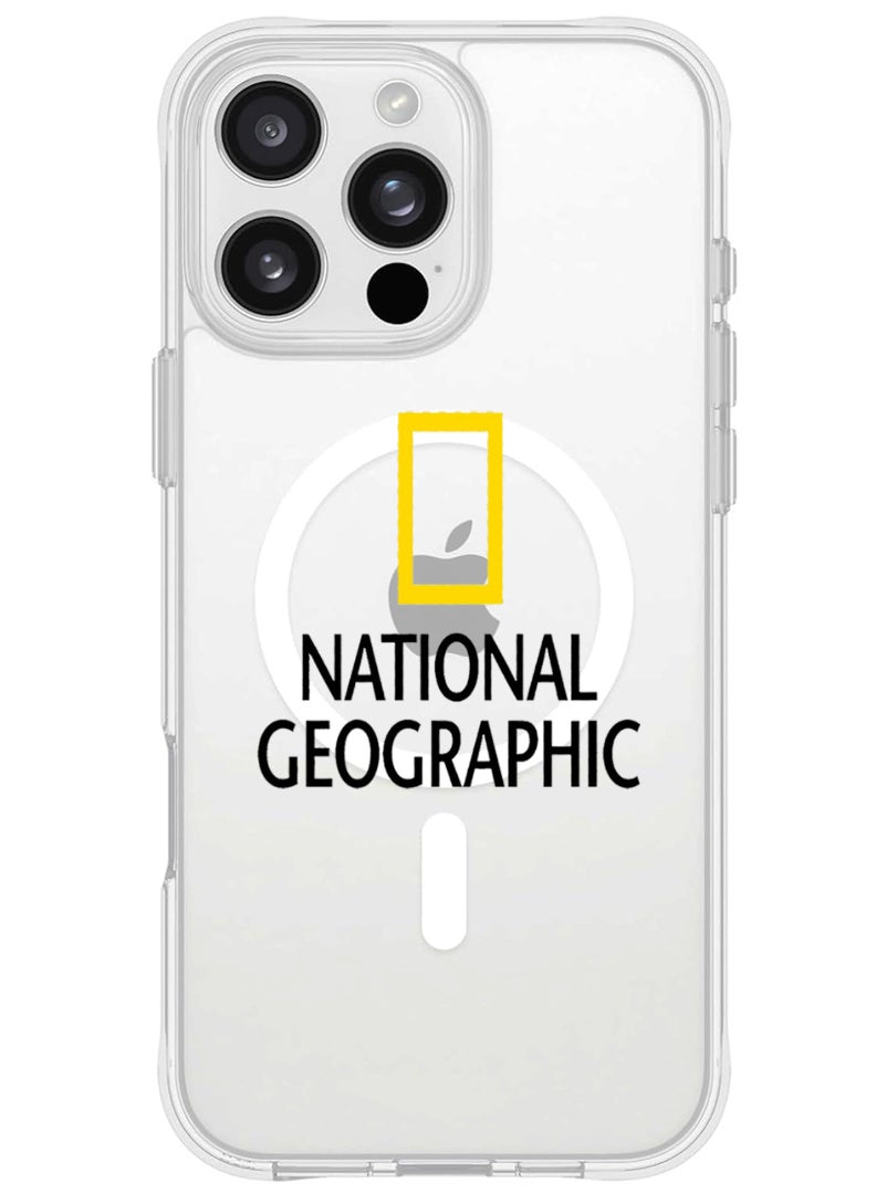 Theodor iPhone 16 Pro Max Magsafe Magnetic Case for iPhone Compatible with Wireless Charging, Shockproof Phone Bumper Cover - National Geography - Image 1