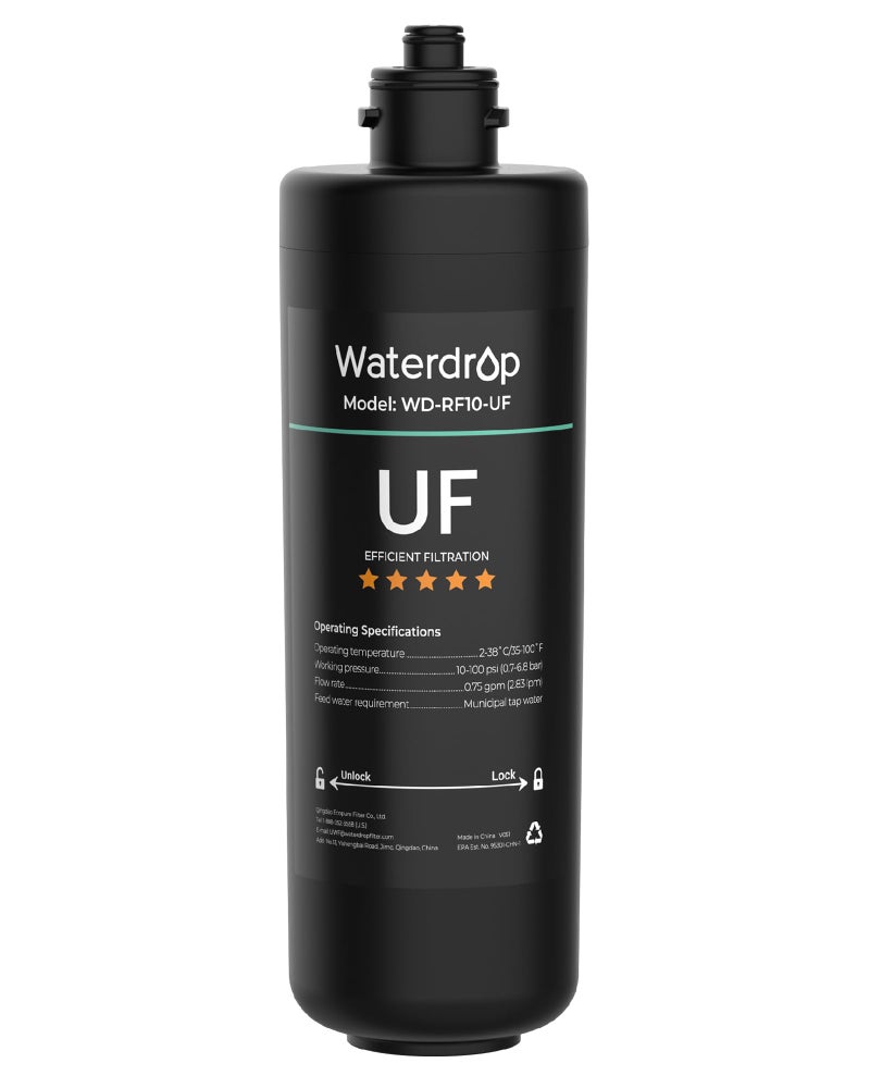 Waterdrop RF10-UF 0.01 Micron Replacement Filter Cartridge For 10UA/10UA-UF/10UB/10UB-UF Under Sink Water Filter, 11K Gallons High Capacityï¼ˆðð¨ð­ ðœð¨ð¦ð©ðšð­ð¢ð›ð¥ðž ð°ð¢ð­ð¡ ð“ð’ð€-ð”ð…) - Image 1