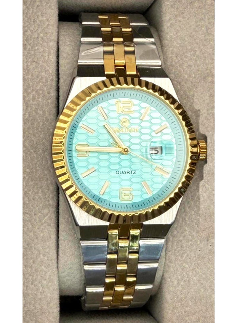 SHADOW Luxury Couple Watch Set - Matching Stainless Steel Quartz Wristwatches with Date Window - Image 3