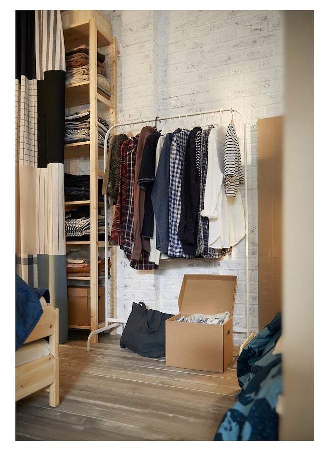 ALMUFARREJ Clothes Organizer And Holder Metal Stand White 99x46x154cm  - Image 3