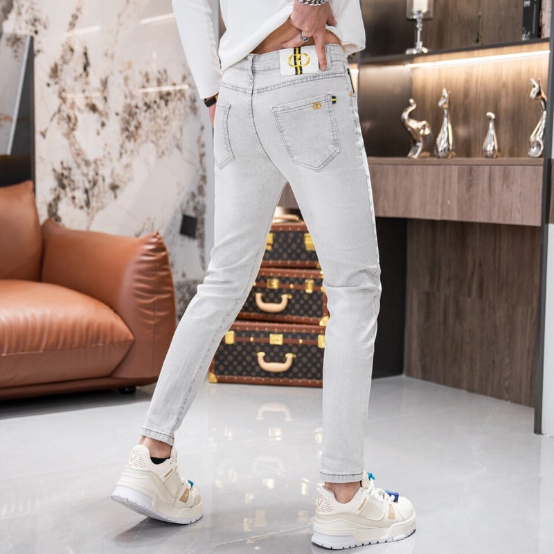 Unisex Classic Denim Jeans Loose Fit Daily Outdoor Wear - Image 2