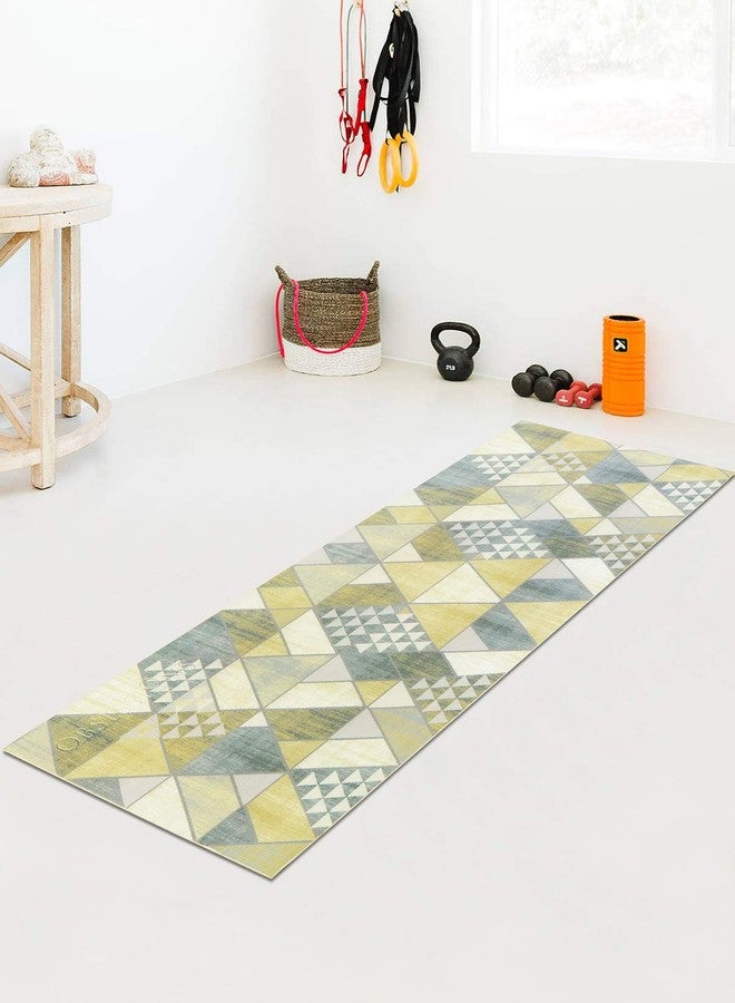 Obsessions Printed Yoga Mat,Anti-Slip Sports Mat, 5mm PVC Exercise Mat with Carrying Strap (W)61 X (L)173(cm)_Ivory - Image 3