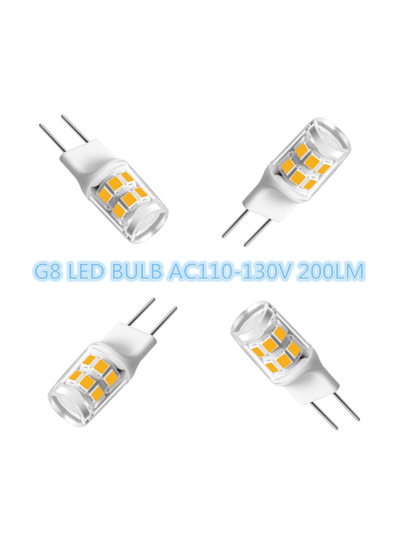 SYOSI 10 Pcs G8 Led Bulb, 2W, 25W Halogen Equivalent , G8 Warm White 2700K , Bi-Pin G8 Base Light Bulbs , AC120V