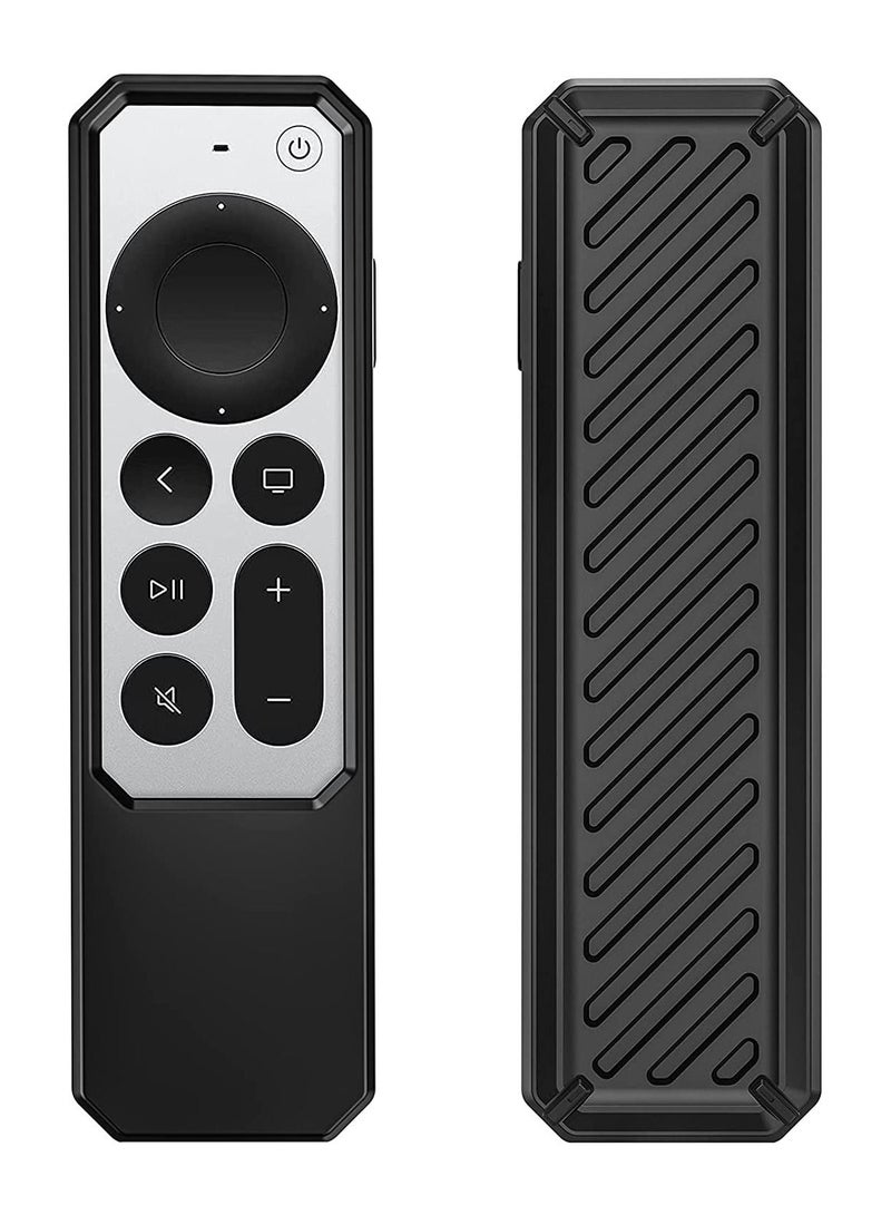 Procases ProCase Silicone Case for Apple TV Siri Remote 2021, Lightweight Protective Cover Anti-Slip Shockproof Holder for 2021 Apple TV 4K / HD Siri Remote Controller (2nd Gen) -Black - Image 1