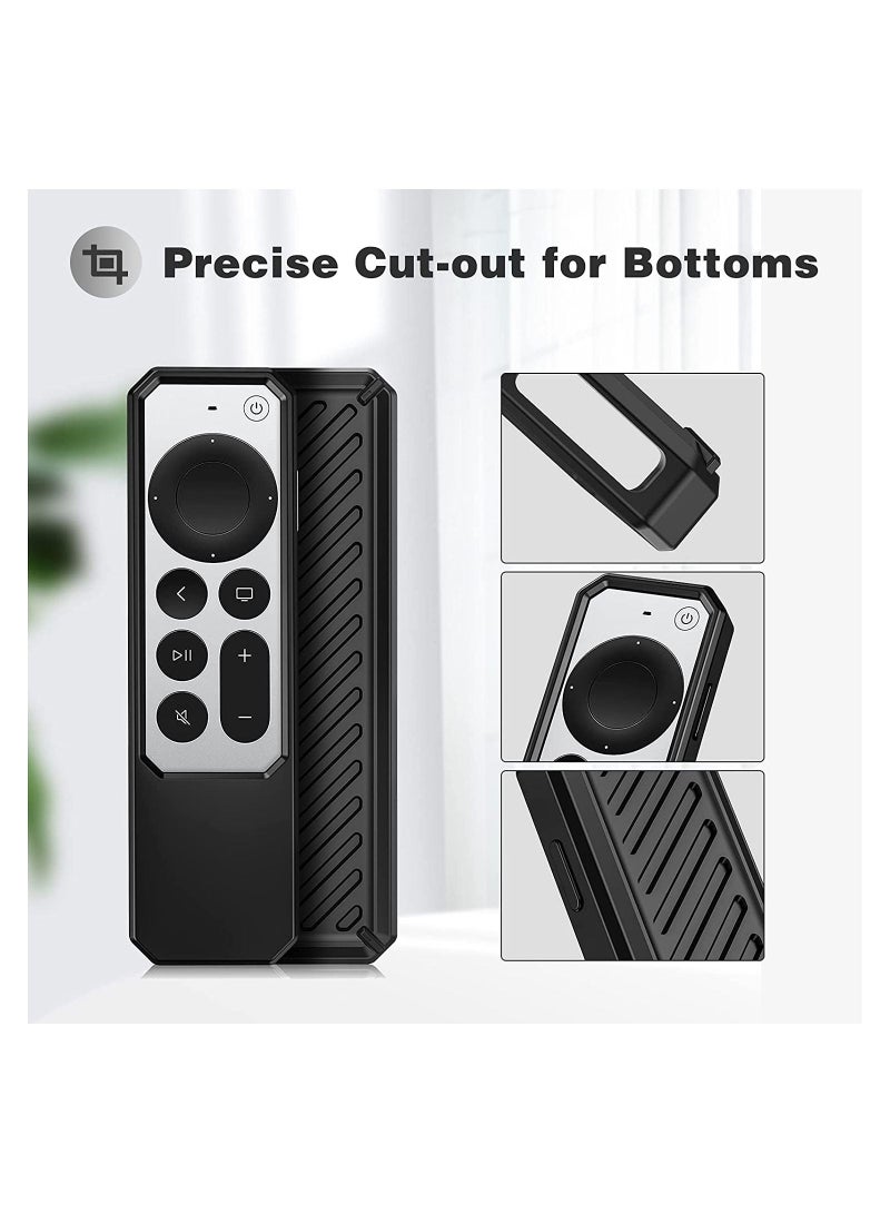 Procases ProCase Silicone Case for Apple TV Siri Remote 2021, Lightweight Protective Cover Anti-Slip Shockproof Holder for 2021 Apple TV 4K / HD Siri Remote Controller (2nd Gen) -Black - Image 3