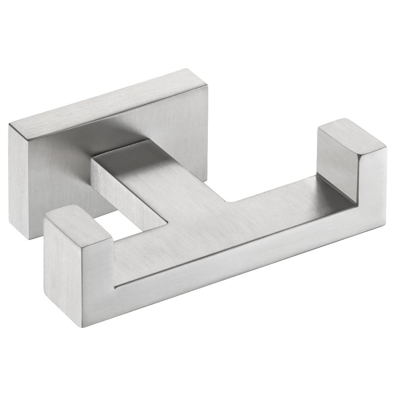 Suyar Double Towel Hook Brushed Nickel SUS 304 Stainless Steel Bathroom Towel Holder Coat Robe Wall Hook