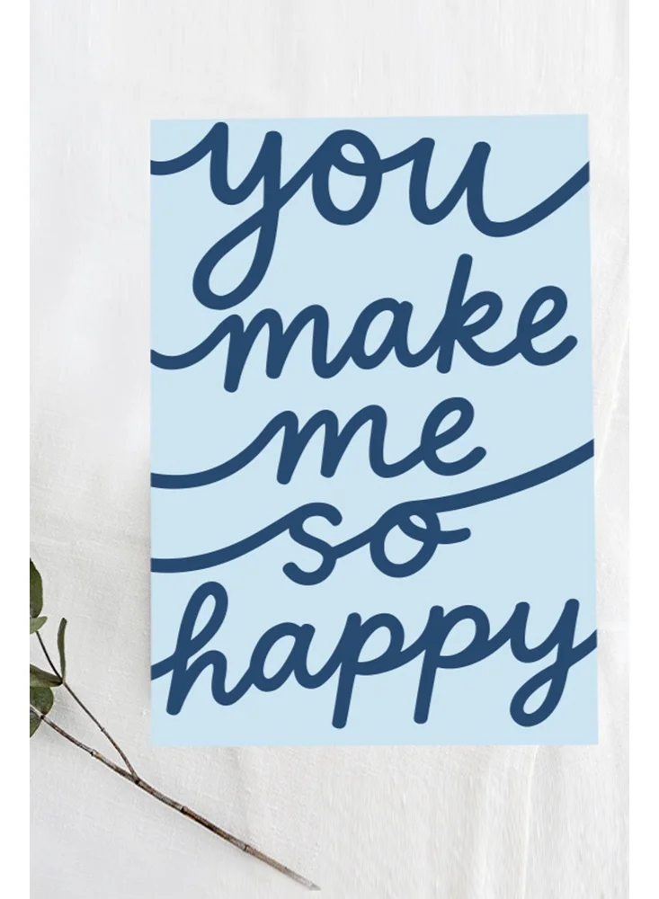 Share the Love You Make Me So Happy Greeting Card – Romantic Love Card for Husband, Wife, Boyfriend, Girlfriend, Couples, Valentine’s Day, Anniversary, Birthday, Thinking of You, Appreciation