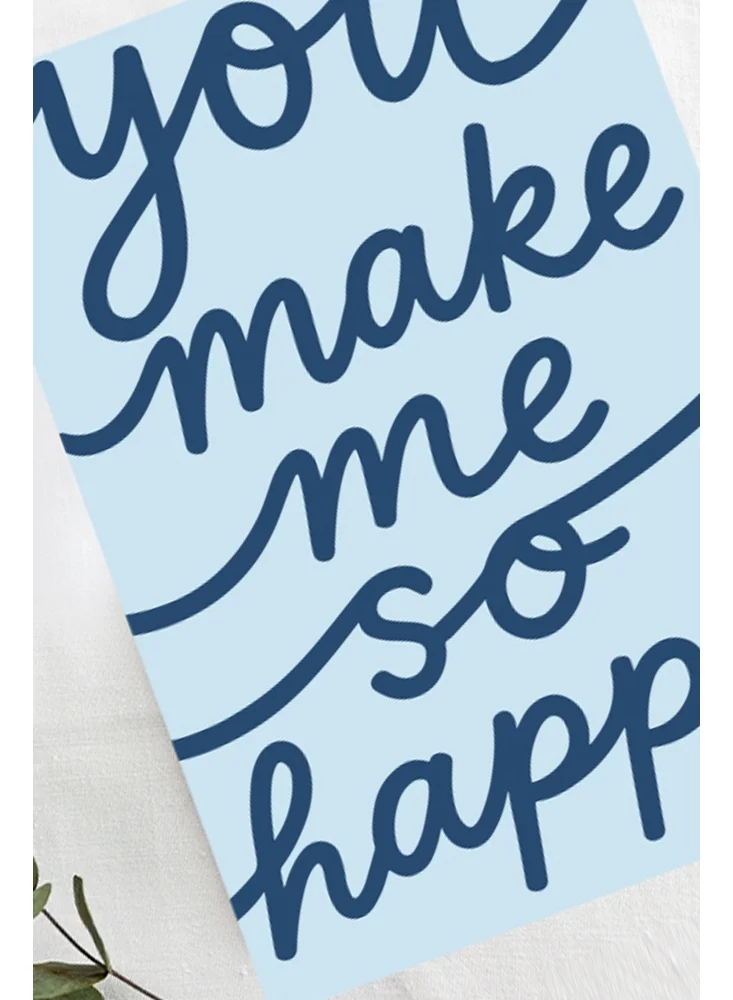 Share the Love You Make Me So Happy Greeting Card – Romantic Love Card for Husband, Wife, Boyfriend, Girlfriend, Couples, Valentine’s Day, Anniversary, Birthday, Thinking of You, Appreciation