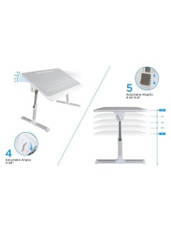 Arabest Laptop Desk for Bed, Adjustable Laptop Bed Tray Table, Portable Lap Desks with USB Cooling Fan and Foldable Legs, Computer Tray Laptop Stand for Sofa Couch Floor (black)  - Image 5