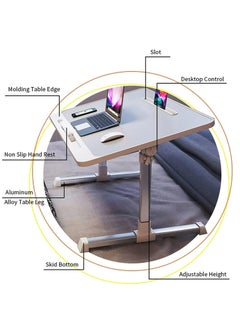 Arabest Laptop Desk for Bed, Adjustable Laptop Bed Tray Table, Portable Lap Desks with USB Cooling Fan and Foldable Legs, Computer Tray Laptop Stand for Sofa Couch Floor (black)  - Image 2