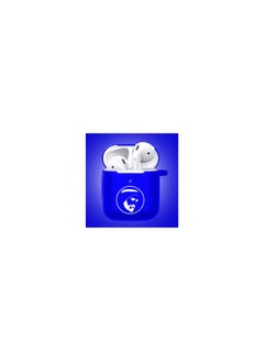 Airpods 1 and 2 Shockproof Case Silicone Cover with Keychain Compatible with Apple Airpods 1st and 2nd Generation Sheikh Zayed Print Blue