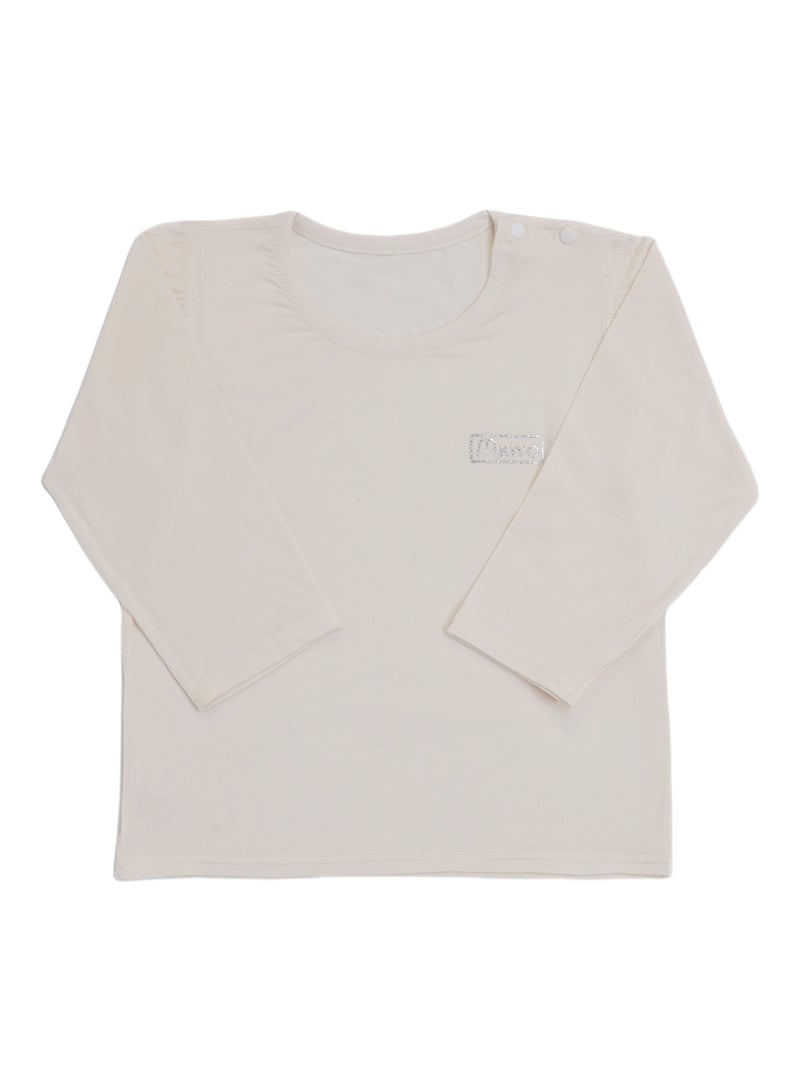 Baby Pullover Summer Top for Air-conditioned Room - Lyocell Blend, Snap Shoulder Closure, Lightweight & Breathable - For 6-24 Months  - Image 2