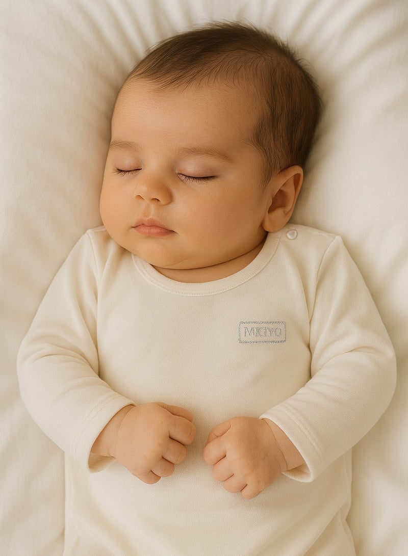 Baby Pullover Summer Top for Air-conditioned Room - Lyocell Blend, Snap Shoulder Closure, Lightweight & Breathable - For 6-24 Months  - Image 1