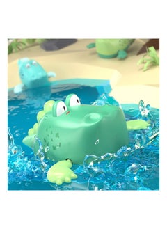 Excefore Baby Bath Toys Floating Wind-up Gator Swimming Pool Games Water Play Gift for Bathtub Shower Beach Infant Kids Age 3 4 5 6 Years Old Cartoon Big Crocodile Wind-up Bathroom Swimming Toy (2PCS)  - Image 4
