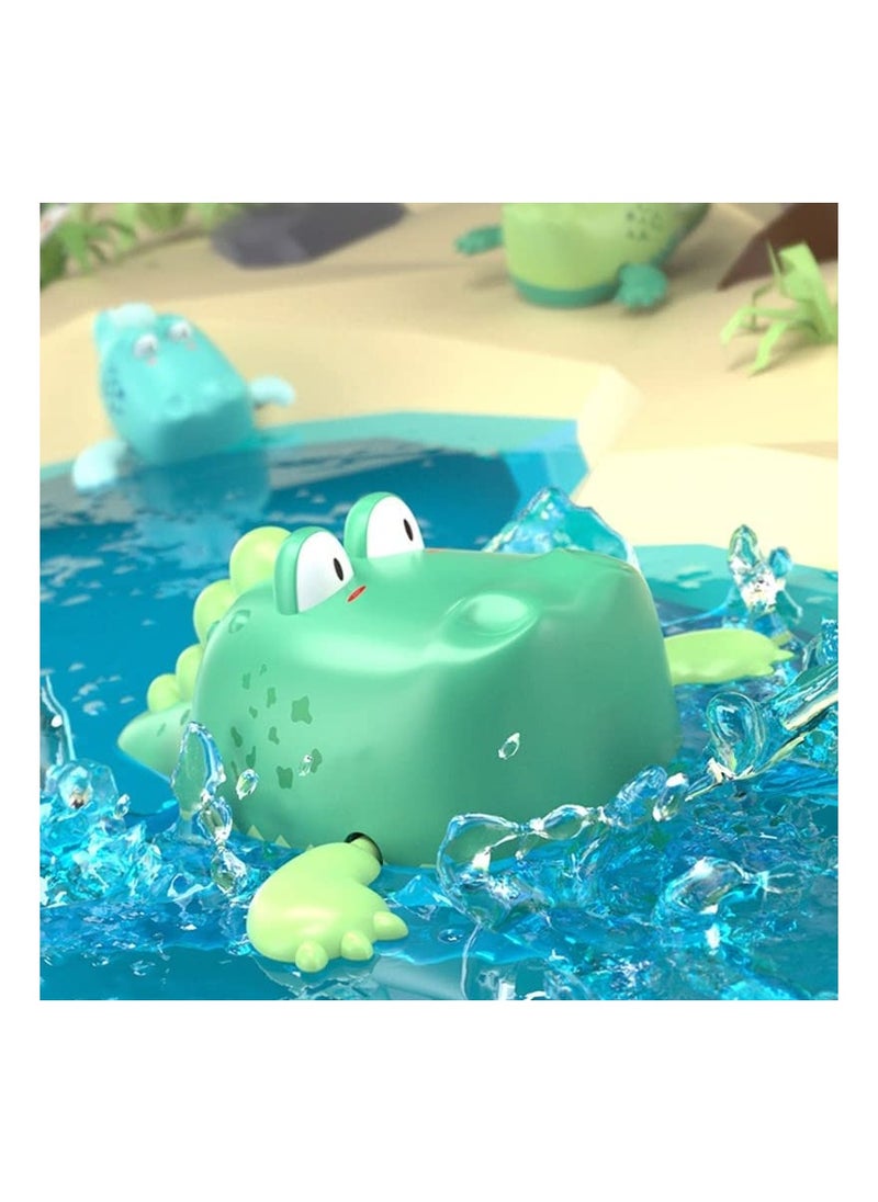 Excefore - Baby Bath Toys Floating Wind-up Gator Swimming Pool Games Water Play Gift for Bathtub Shower Beach Infant Kids Age 3 4 5 6 Years Old Cartoon Big Crocodile Wind-up Bathroom Swimming Toy (2PCS) - Image 1