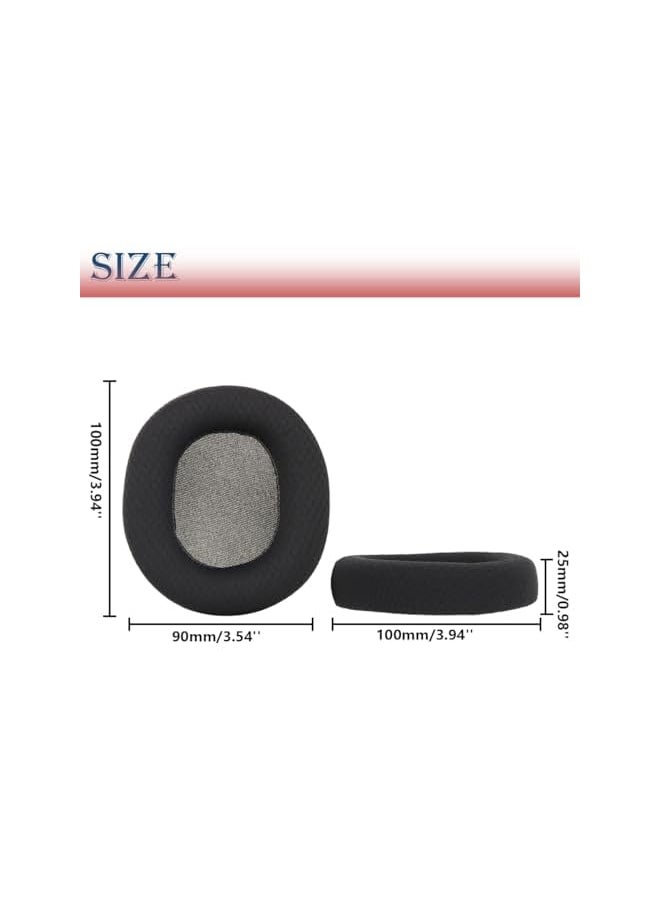 erorex Replacement Black Fabric Ear Pads Cushion Earmuffs Compatible With Steelseries Arctis 3 Arctis 5 Arctis 7 Arctis 9 Arctis 1 Steelseries Arctis Pro Lossless Wireless Gaming Headset  - Image 3