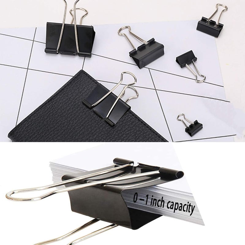 COLOGO Binder Clips Paper Clamps Assorted Sizes 200 Count (Black), Jumbo, Large, Medium, Small, Mini and Micro,6 Sizes with Box for Office, School and Home - Image 4