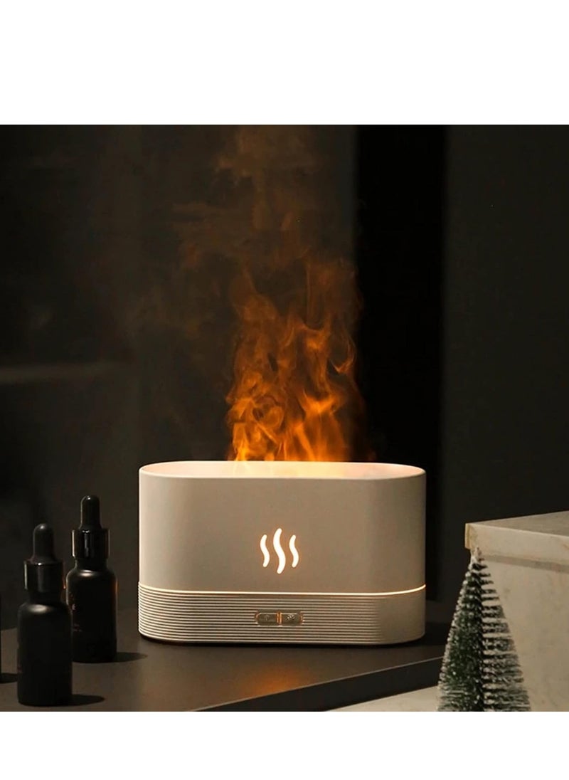 Next Life - Flame Effect Humidifier Aroma Diffuser Aromatherapy Light Mist Atomizer Auto Off Protection for Spa Home Yoga Office 180ml - Image 1