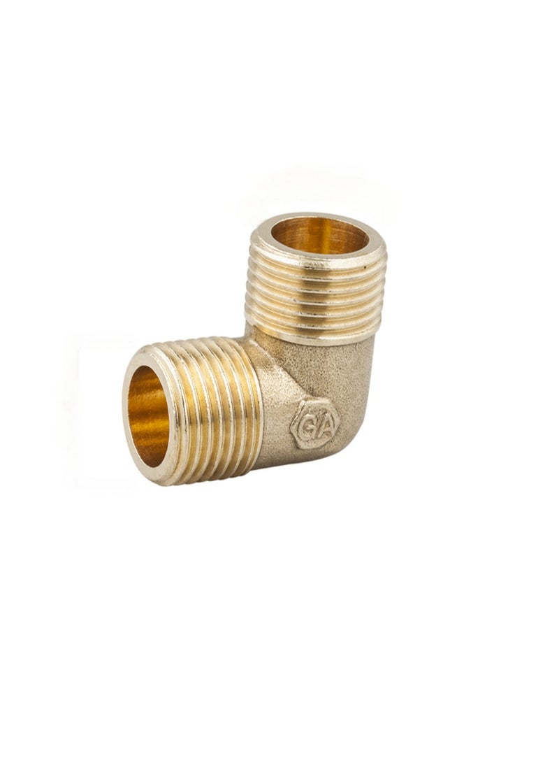 GA 2 Pcs set,  Brass Male Elbow 1/2 inch Brass Plumbing Fittings Set, High-Purity Copper Alloy, BSPT Thread Standard - Image 1