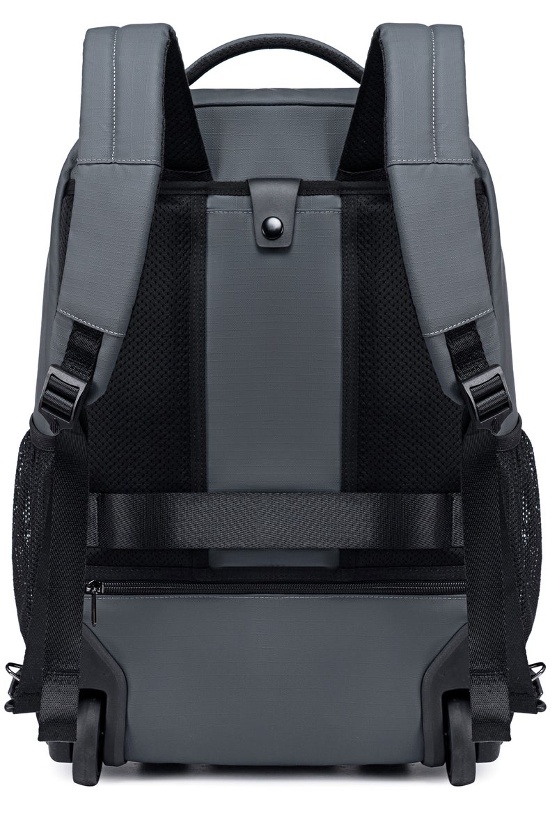 ARCTIC HUNTER Durable Professional Rolling Backpack, Light Weight Water Resistant 19 Inch Backpack Trolley with 360° Degree Opening for Office Travel Business School, LG00657-1 - Grey - Image 2