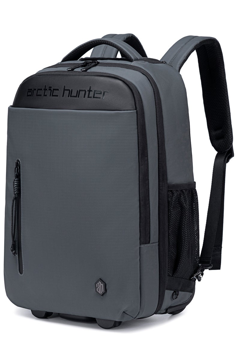 ARCTIC HUNTER Durable Professional Rolling Backpack, Light Weight Water Resistant 19 Inch Backpack Trolley with 360° Degree Opening for Office Travel Business School, LG00657-1 - Grey - Image 3