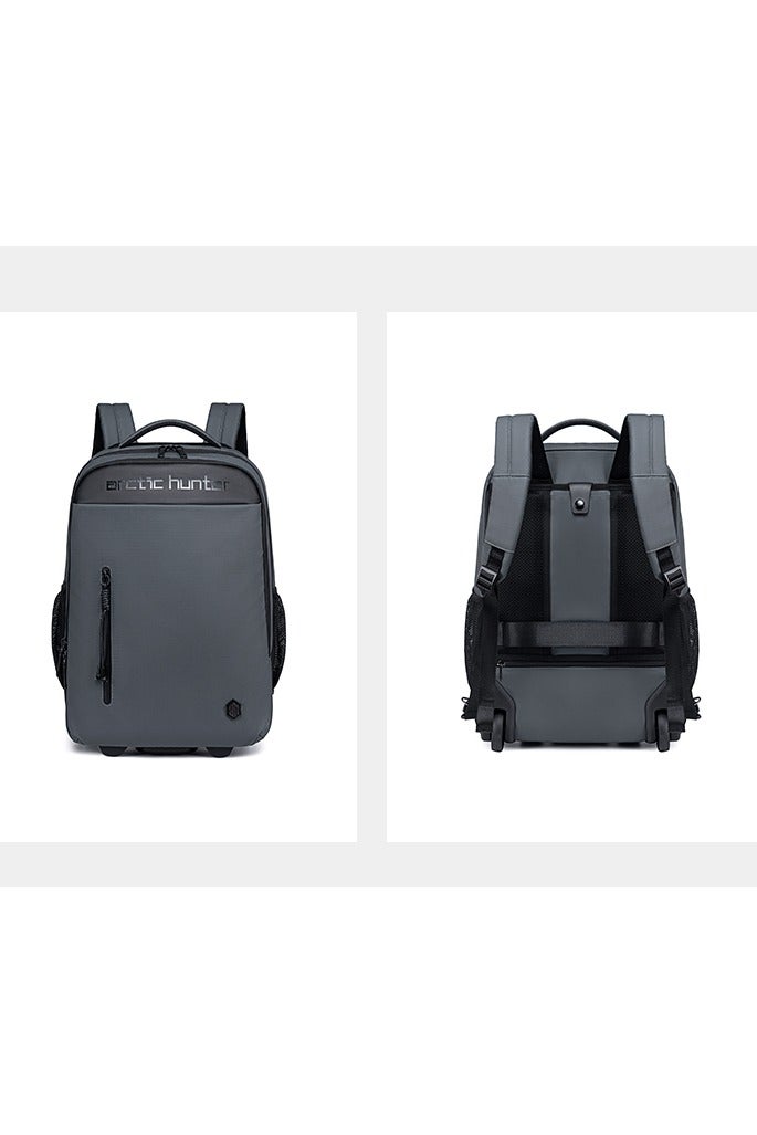 ARCTIC HUNTER Durable Professional Rolling Backpack, Light Weight Water Resistant 19 Inch Backpack Trolley with 360° Degree Opening for Office Travel Business School, LG00657-1 - Grey - Image 4