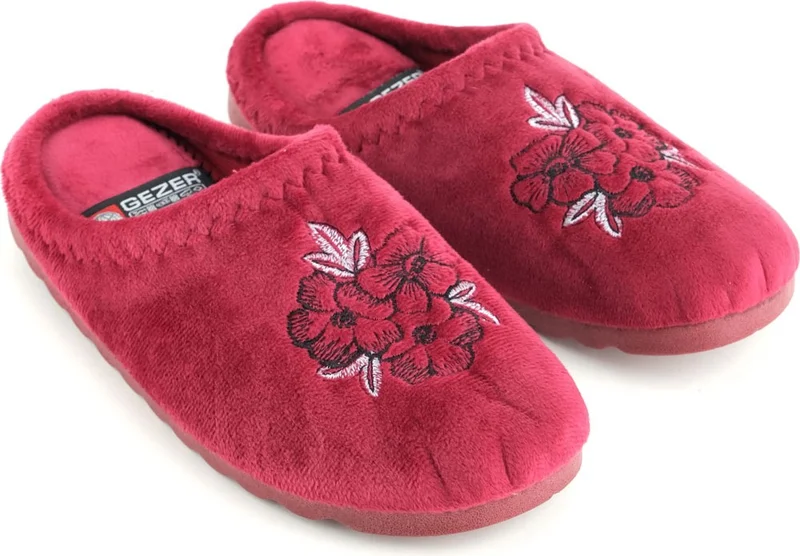 Gezer Women's Winter Floral Patterned Home Garden Gondola Slippers