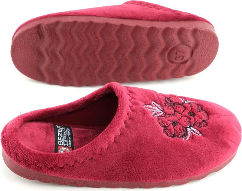 Gezer Women's Winter Floral Patterned Home Garden Gondola Slippers